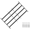 vidaXL Akna turvav&otilde;re 4 ristvartiga 3 tk 63-114 cm Tsingitud teras