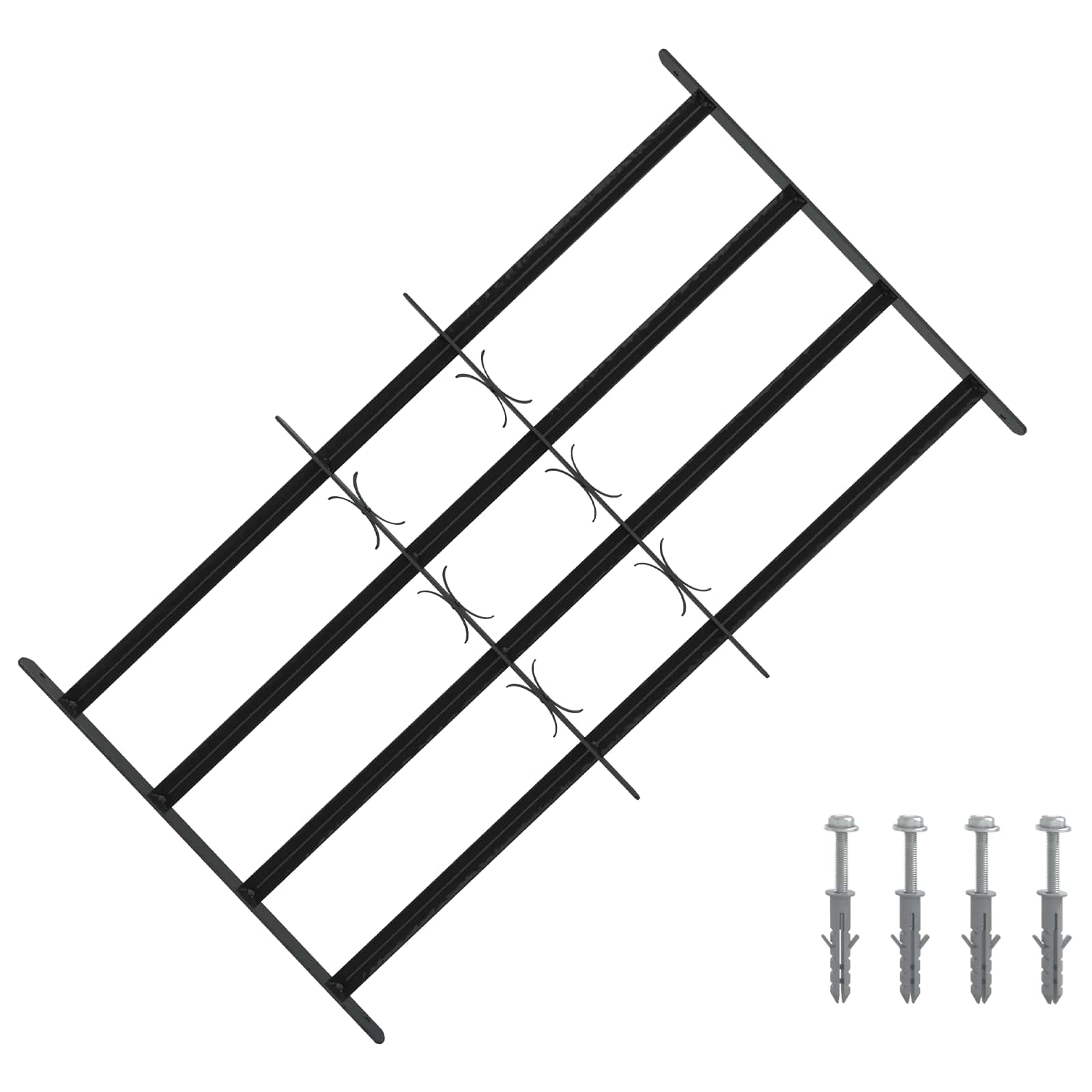 vidaXL Grilaj de securitate pentru feronerie cu 4 bare transversale