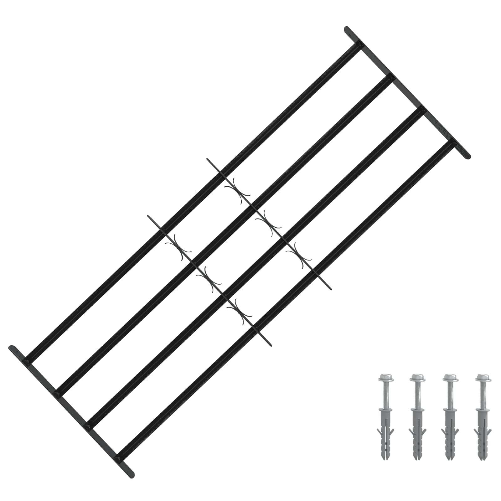 vidaXL Grilaj de securitate pentru feronerie cu 4 bare transversale