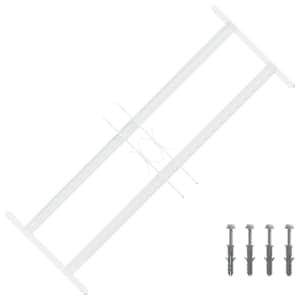 vidaXL Kaitsegrill akende jaoks 2 risttalaga 43-74 cm Tsingitud teras
