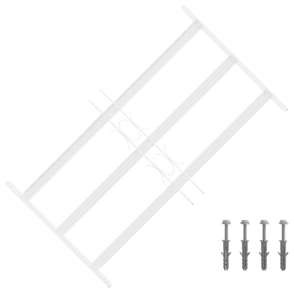 vidaXL Turva grill akendele 3 risttalaga 43-74 cm Tsingitud teras