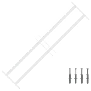 vidaXL Kaitsegrill akende jaoks 2 risttalaga 3 tk 63-114 cm
