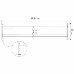 Zabezpečovací mříž pro okna se 2 příčnými lištami 3 pcs - obrázek 7