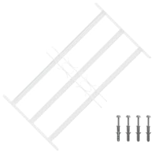 vidaXL Turva grill akendele 3 risttalaga 3 tk 43-74 cm Tsingitud teras