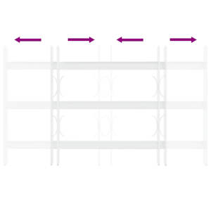 Bezpečnostní mříž na okna se 3 příčkami 3 pcs 43-74 cm - obrázek 6