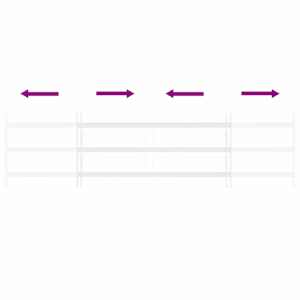 Bezpečnostní mříž na okna se 3 příčkami 3 pcs 93-174 cm - obrázek 6