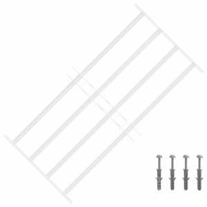 vidaXL Akna turvav&otilde;re 4 ristvartiga 3 tk 63-114 cm Tsingitud teras