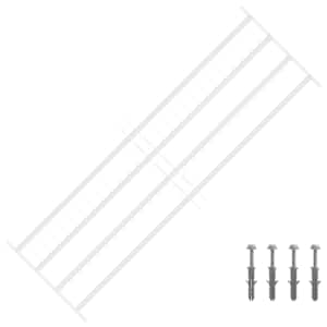 vidaXL Akna turvav&otilde;re 4 ristvartiga 3 tk 93-174 cm Tsingitud teras
