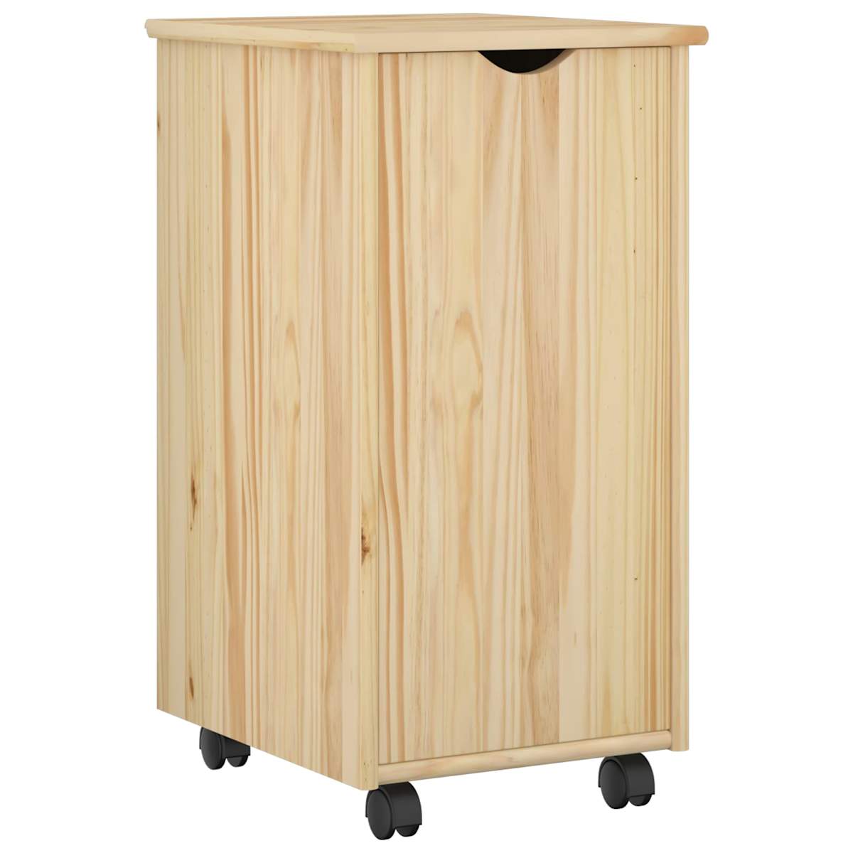 Rullende skab med hjul 34 x 39 x 65,5 cm Massivt fyrretræ - Billede 2