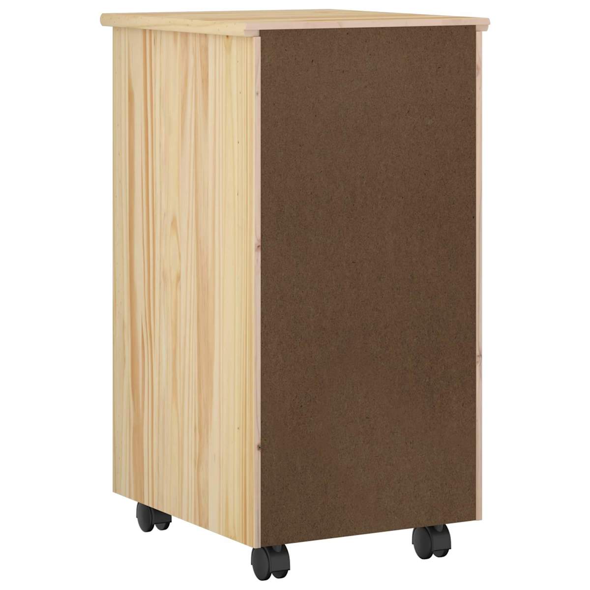 Rullende skab med hjul 34 x 39 x 65,5 cm Massivt fyrretræ - Billede 6