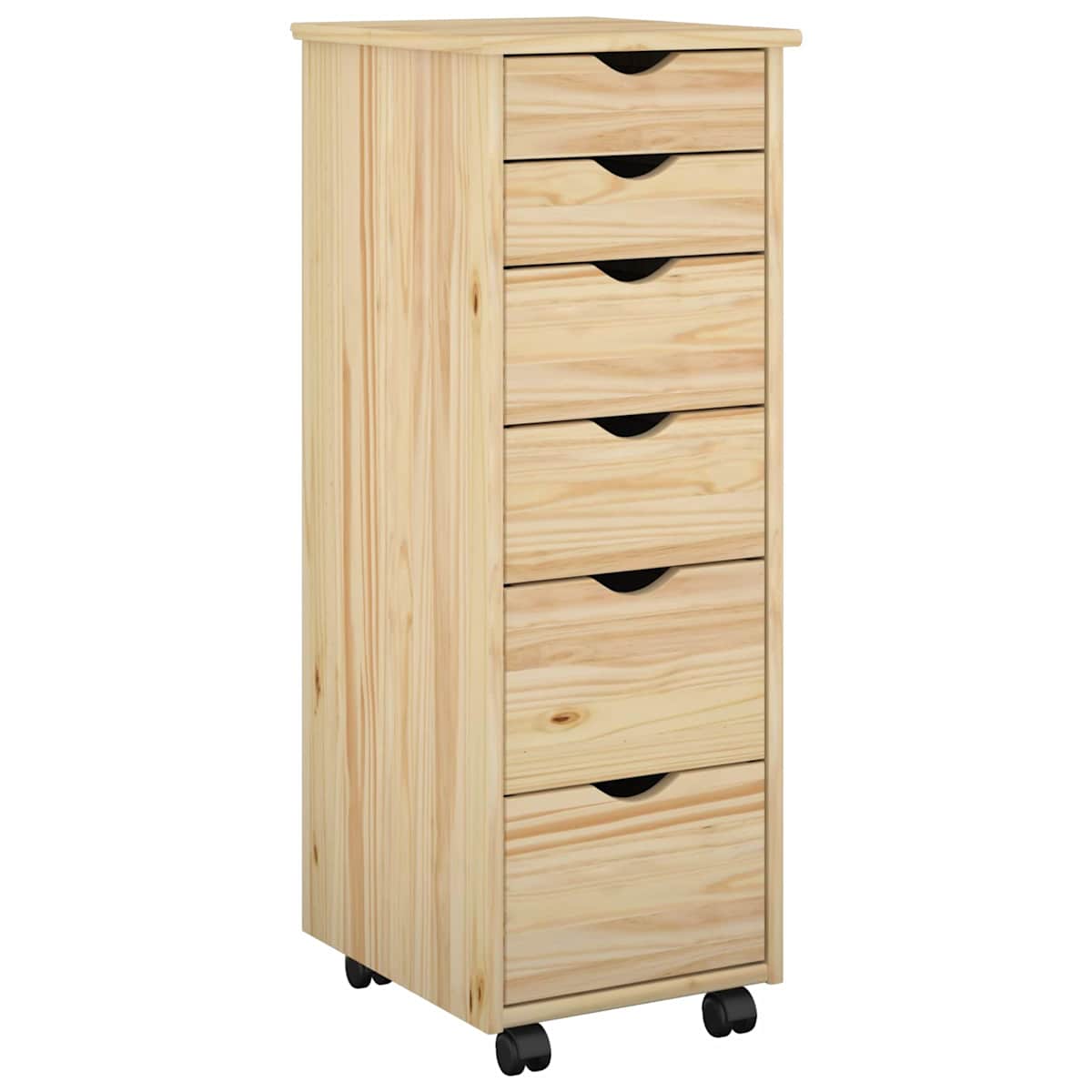 Rullende skab 34 x 39 x 93,5 cm Massivt fyrretræ - Billede 2