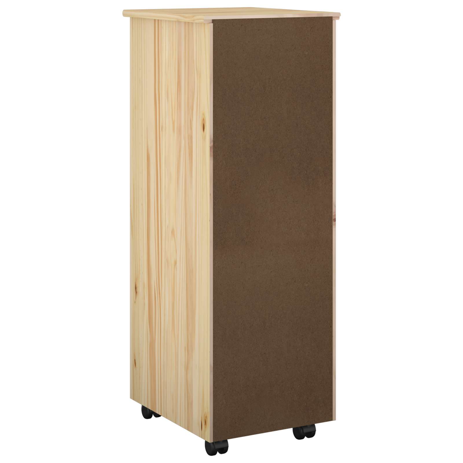 Rolling Kast met wiel Bruin 34 x 39 x 93,5 cm Massief Vurenhout image 6