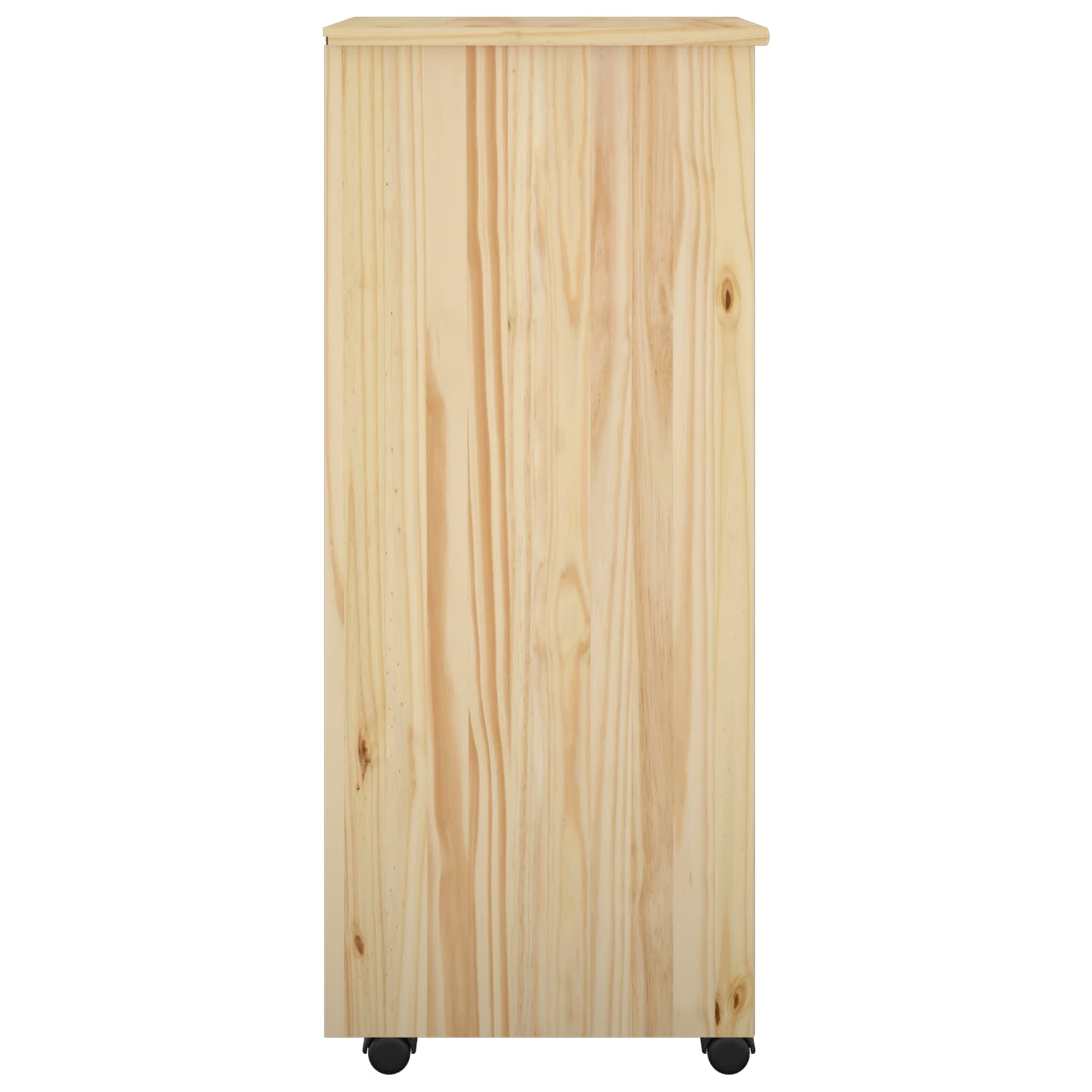 Rolling Kast met wiel Bruin 34 x 39 x 93,5 cm Massief Vurenhout image 5