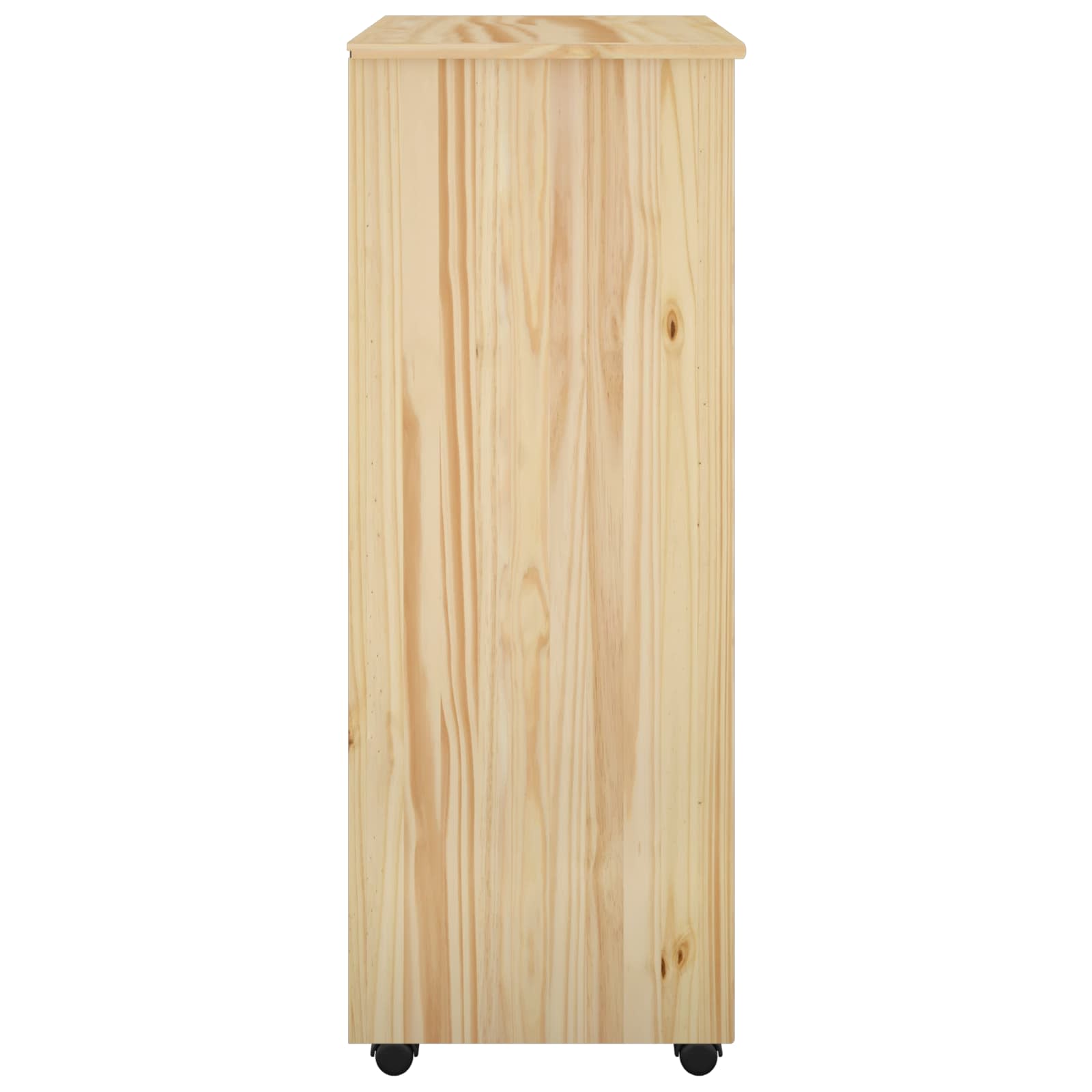 Rolling Kast met wiel Bruin 53 x 39 x 103 cm Massief Vurenhout image 5