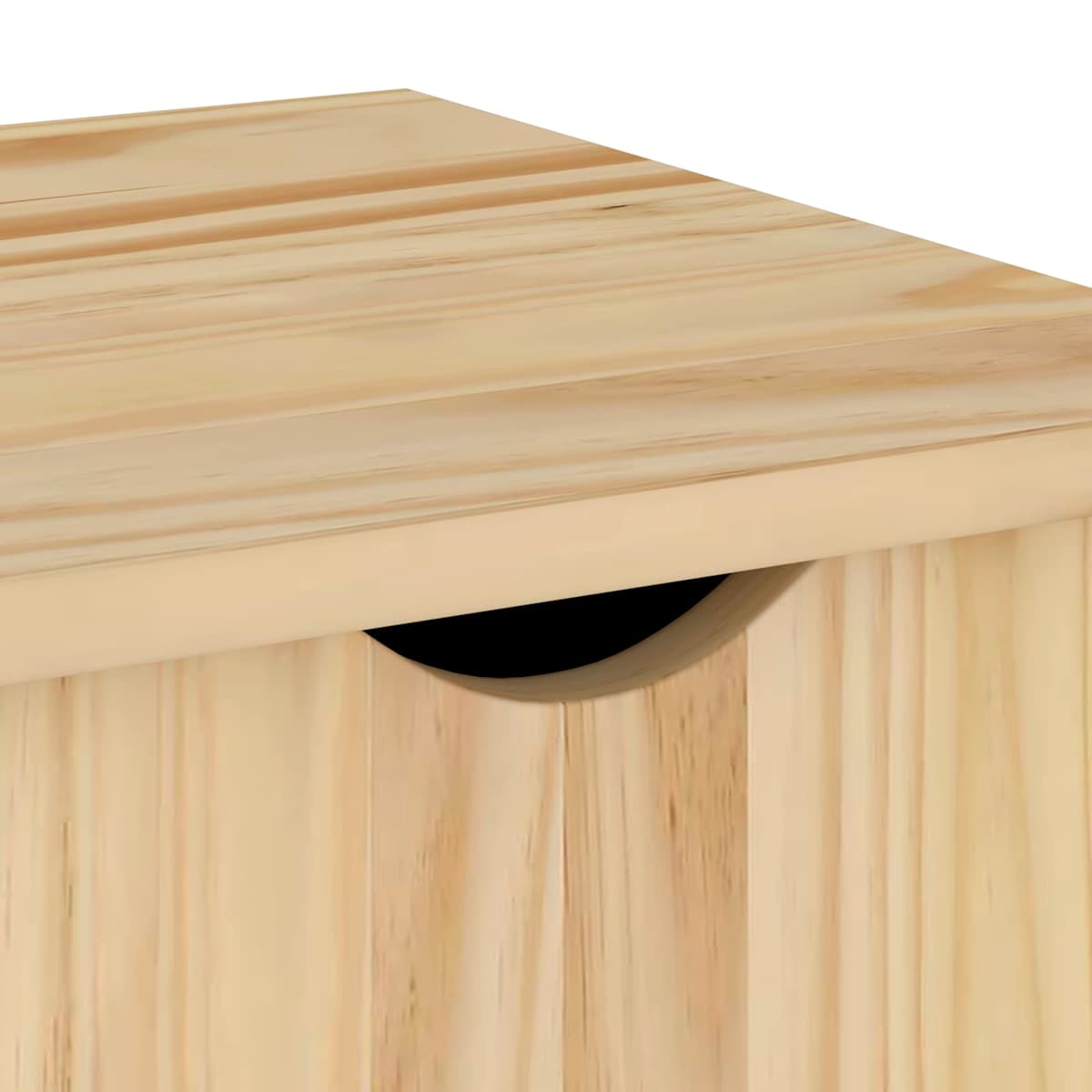 Rullende skab med hjul 100 x 39 x 65,5 cm Massivt fyrretræ - Billede 7
