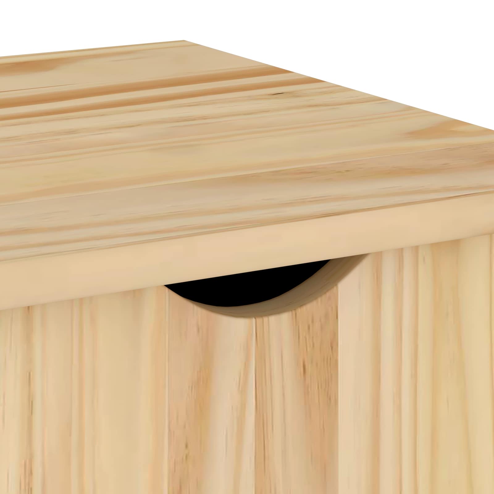 Rolling Kast Bruin 100 x 39 x 65,5 cm Massief Vurenhout image 7