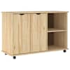 vidaXL Rattaga kapp Pruun 100 x 39 x 65,5 cm Kindel m&auml;nnipuidust