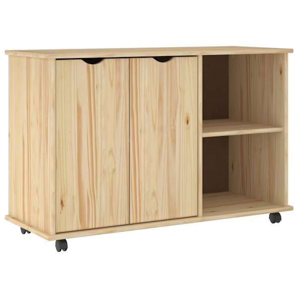 vidaXL Rattaga kapp Pruun 100 x 39 x 65,5 cm Kindel m&auml;nnipuidust
