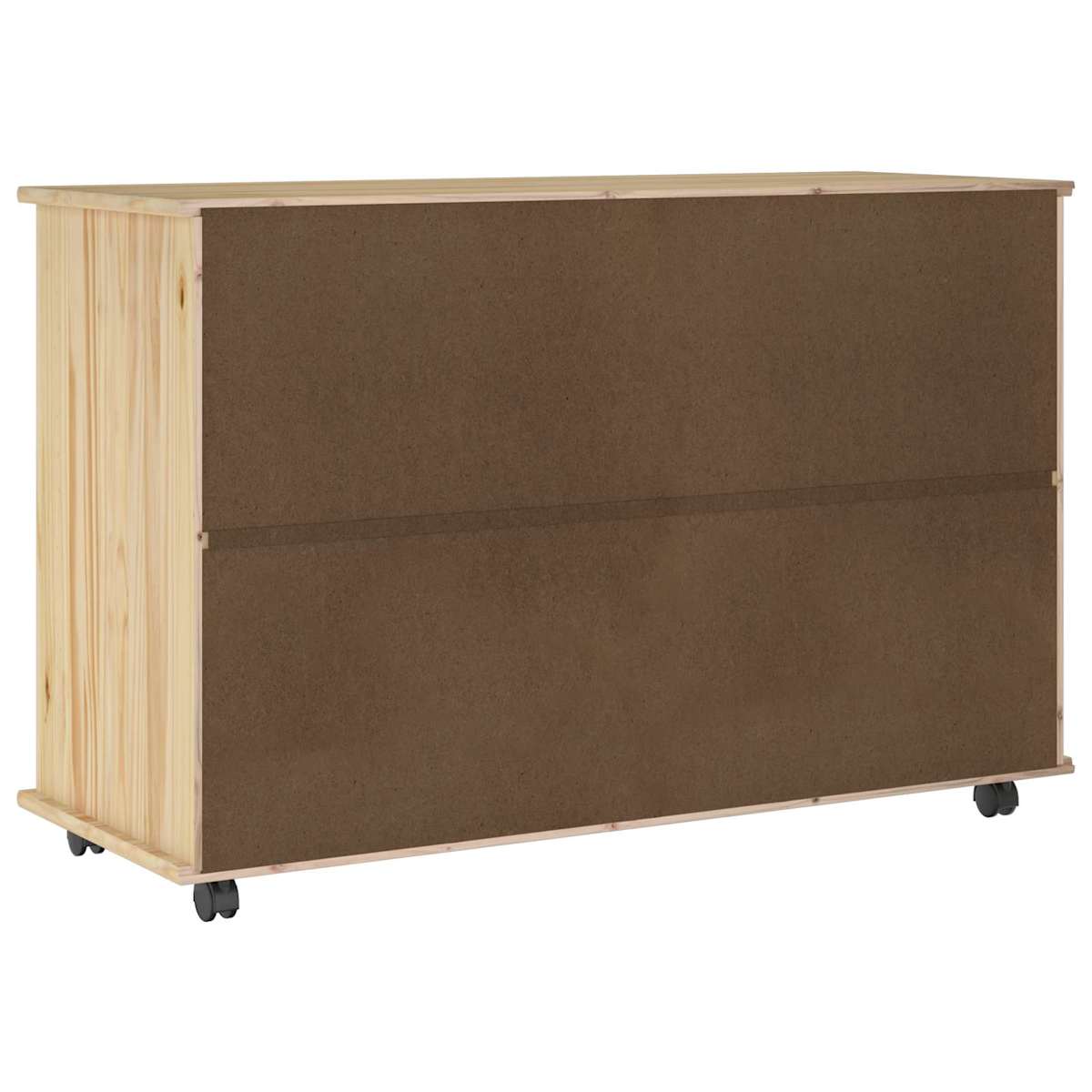 Rullende skab med hjul 100 x 39 x 65,5 cm Massivt fyrretræ - Billede 6