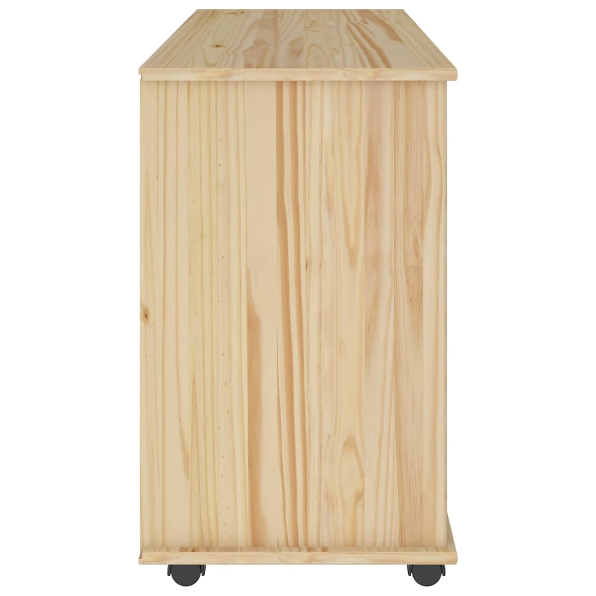Rullende skab med hjul 100 x 39 x 65,5 cm Massivt fyrretræ - Billede 5