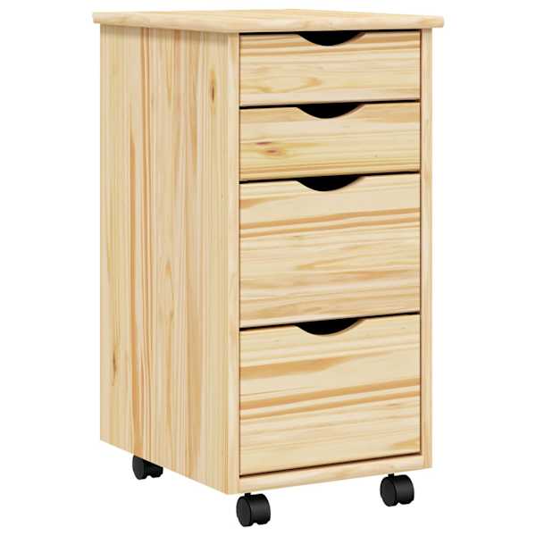 vidaXL Rullkast koos lauaga MOSS 34 x 39 x 65,5 cm M&auml;nnipuit