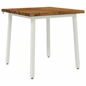 vidaXL 60 x 55 x 75 cm Tugev akatsiapuu Looduslik ja Valge Ristk&uuml;lik