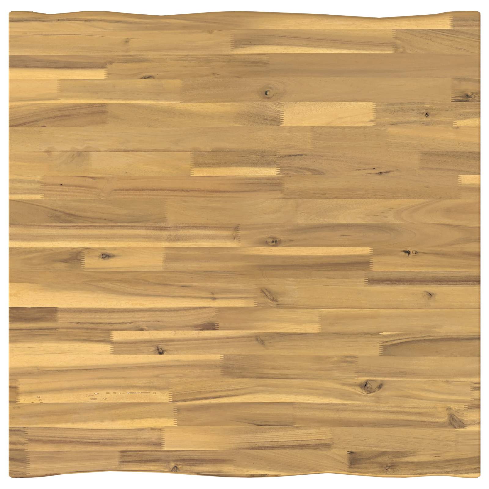 70 x 70 x 75 cm Massief Acaciahout Wit en zwart Vierkant image 4