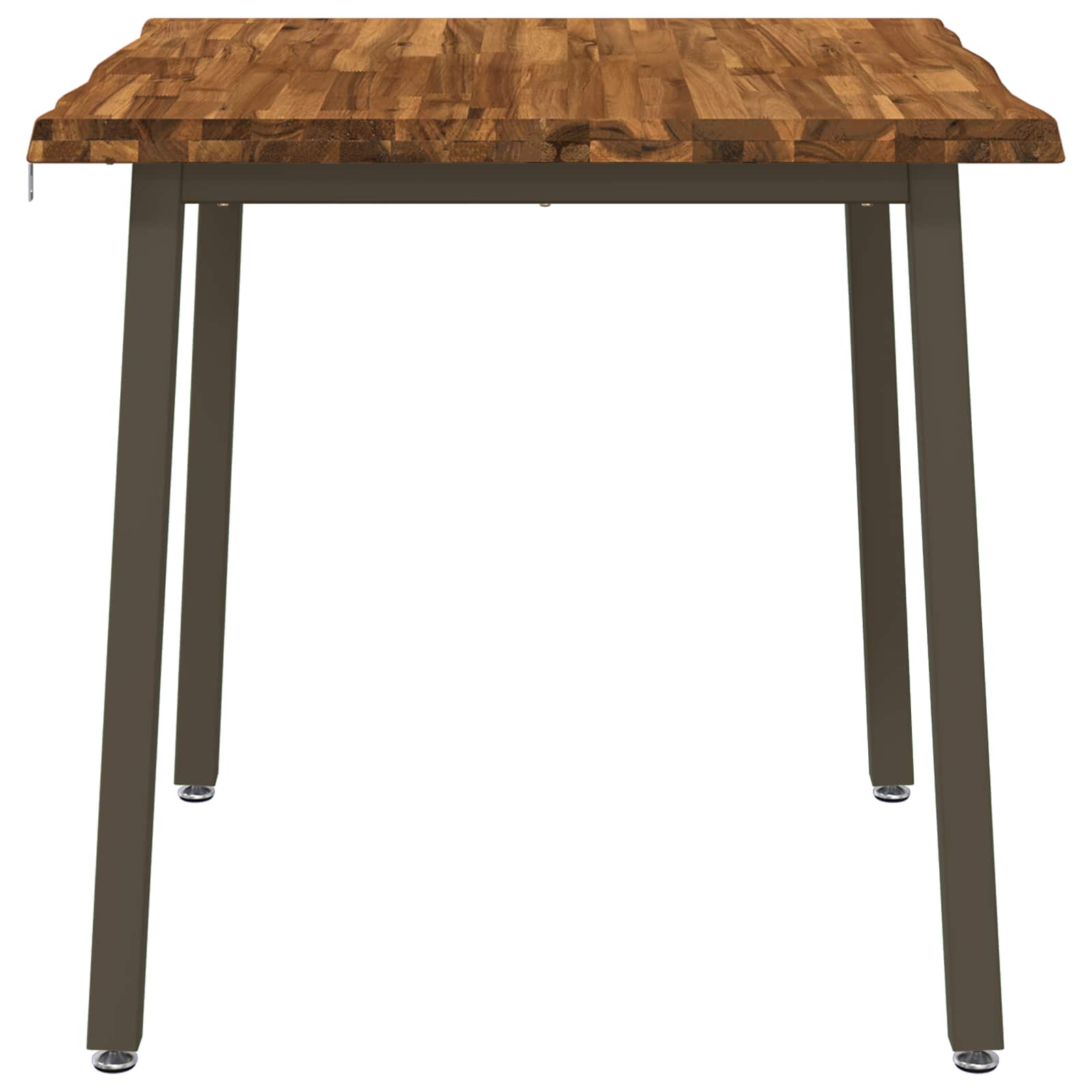 80 x 80 x 75 cm Massief Acaciahout Natuurlijk en Koffie image 3