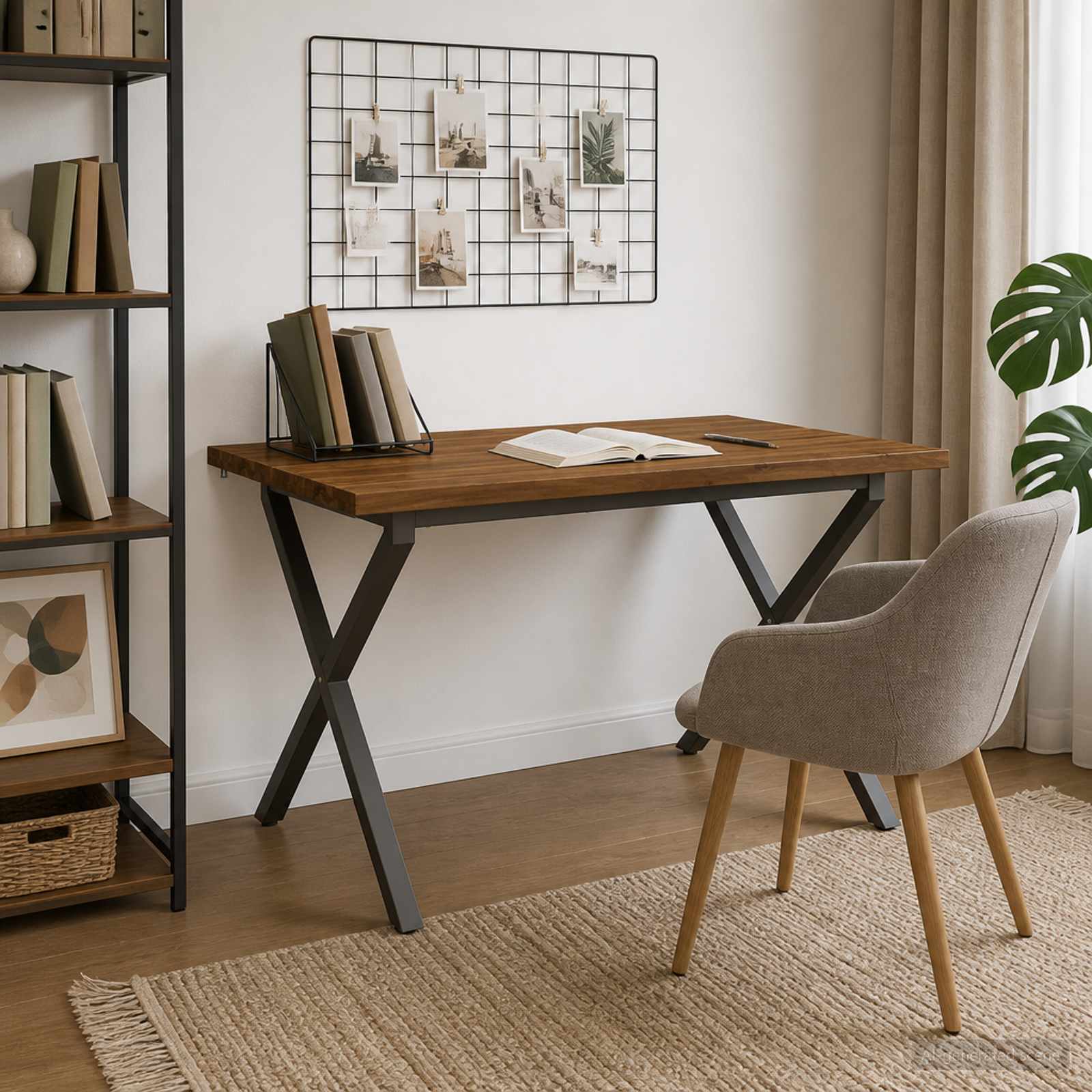 90 x 55 x 75 cm Massief Acaciahout Natuurlijk en Koffie image 1