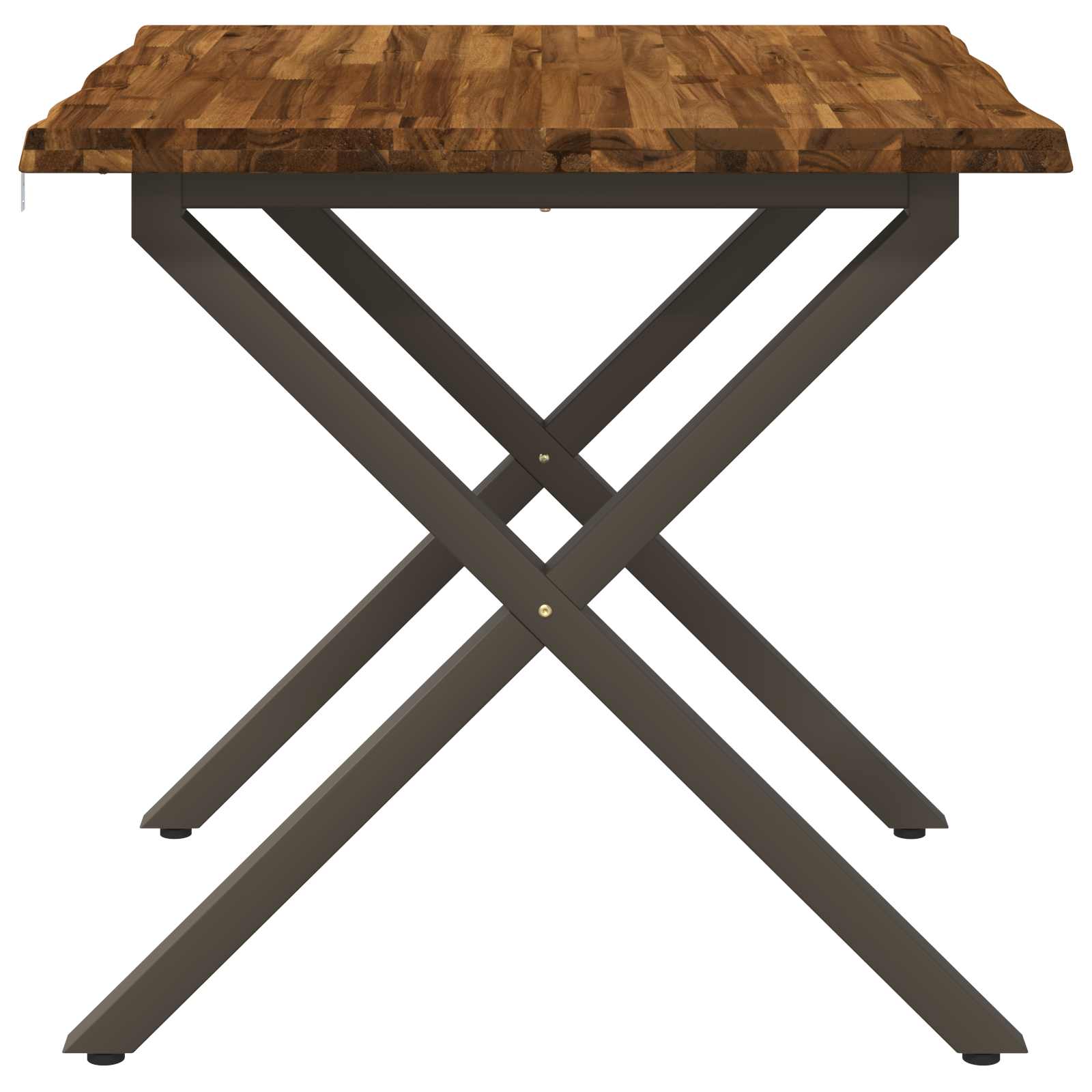 vidaXL - 80 - x - 80 - x - 75 - cm - Massief - Acacia - Hout - Natuurlijk - en - Koffie