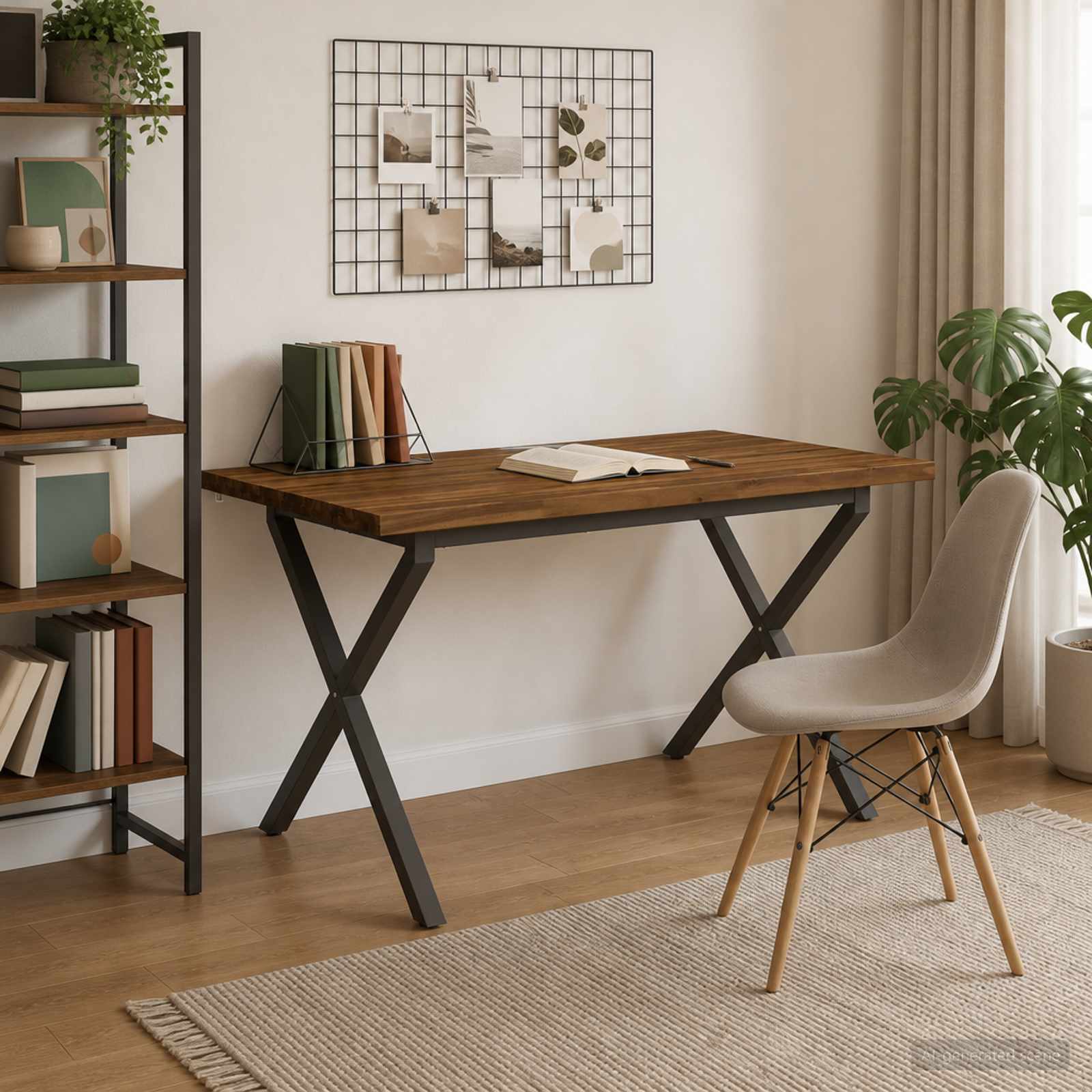 120 x 80 x 75 cm Massivt Akaciaträ Naturlig och Kaffe