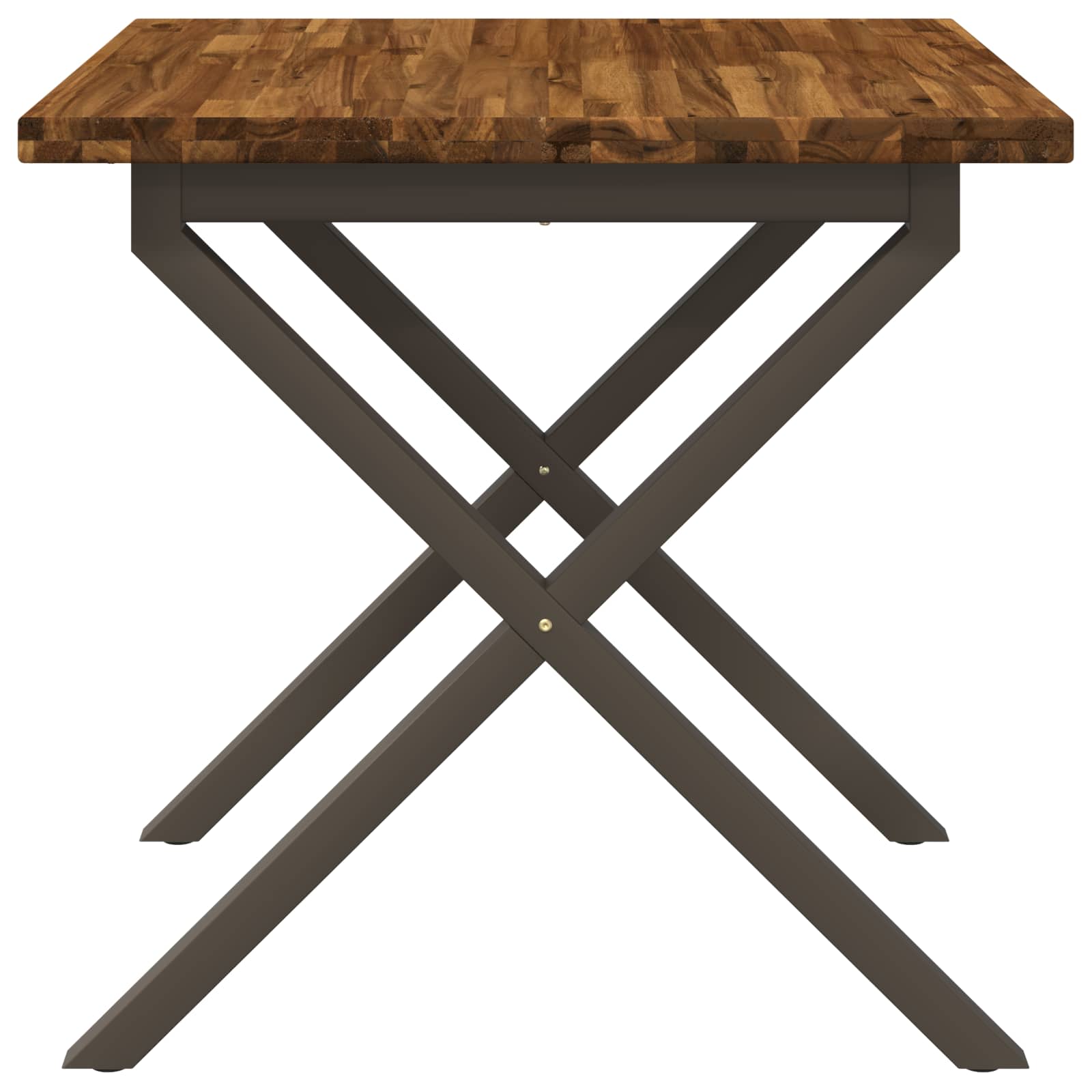 vidaXL - Vierkante - Eettafel - 80 - x - 80 - x - 75 - cm - Massief - Acacia - Hout