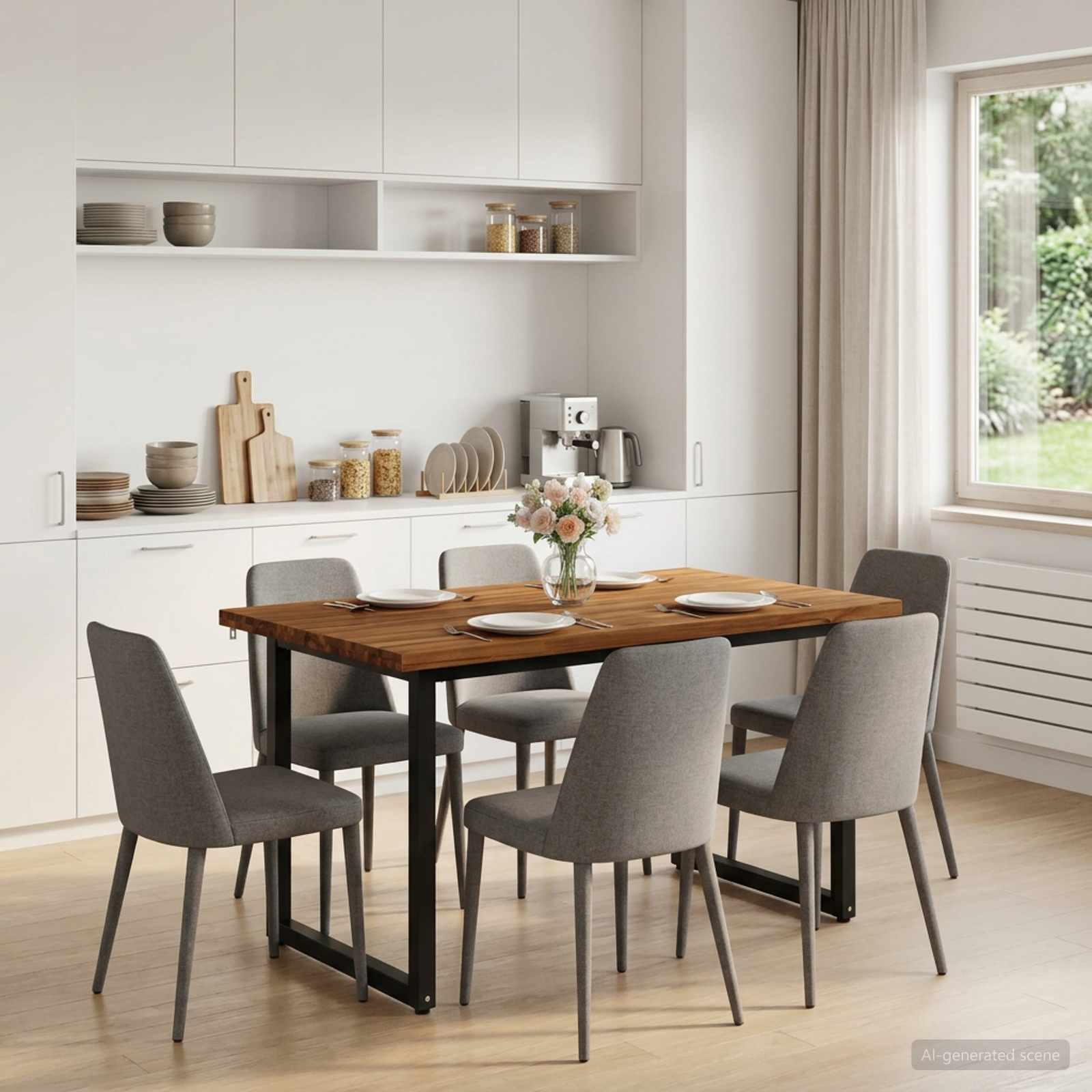 Τραπέζι Φαγητού με Ζωντανό Χείλος 120 x 90 x 75 εκ. - Image 3