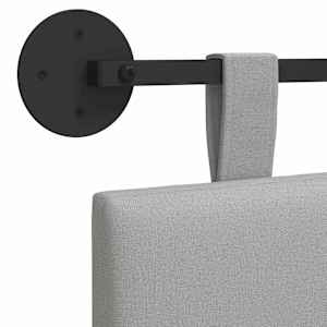 Závěsné čelo postele Oblačno šedá Textil - obrázek 9