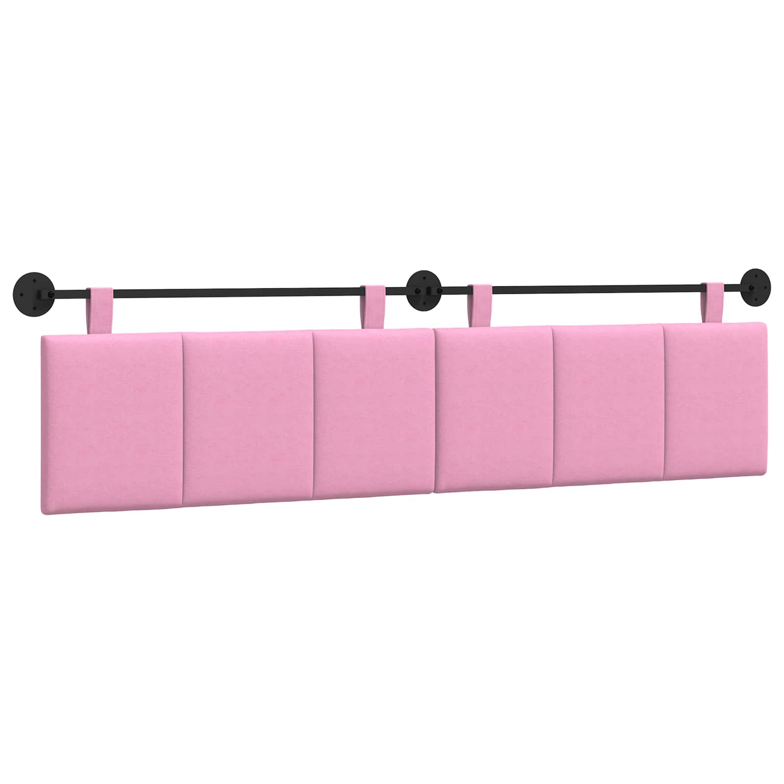 vidaXL Hangend hoofdbord Roze Stof, foto 3