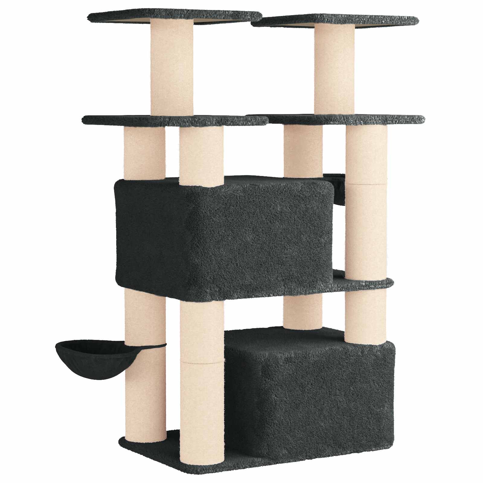 Kattenboom met sisal krabpalen 2 st Donkergrijs 147 cm image 6