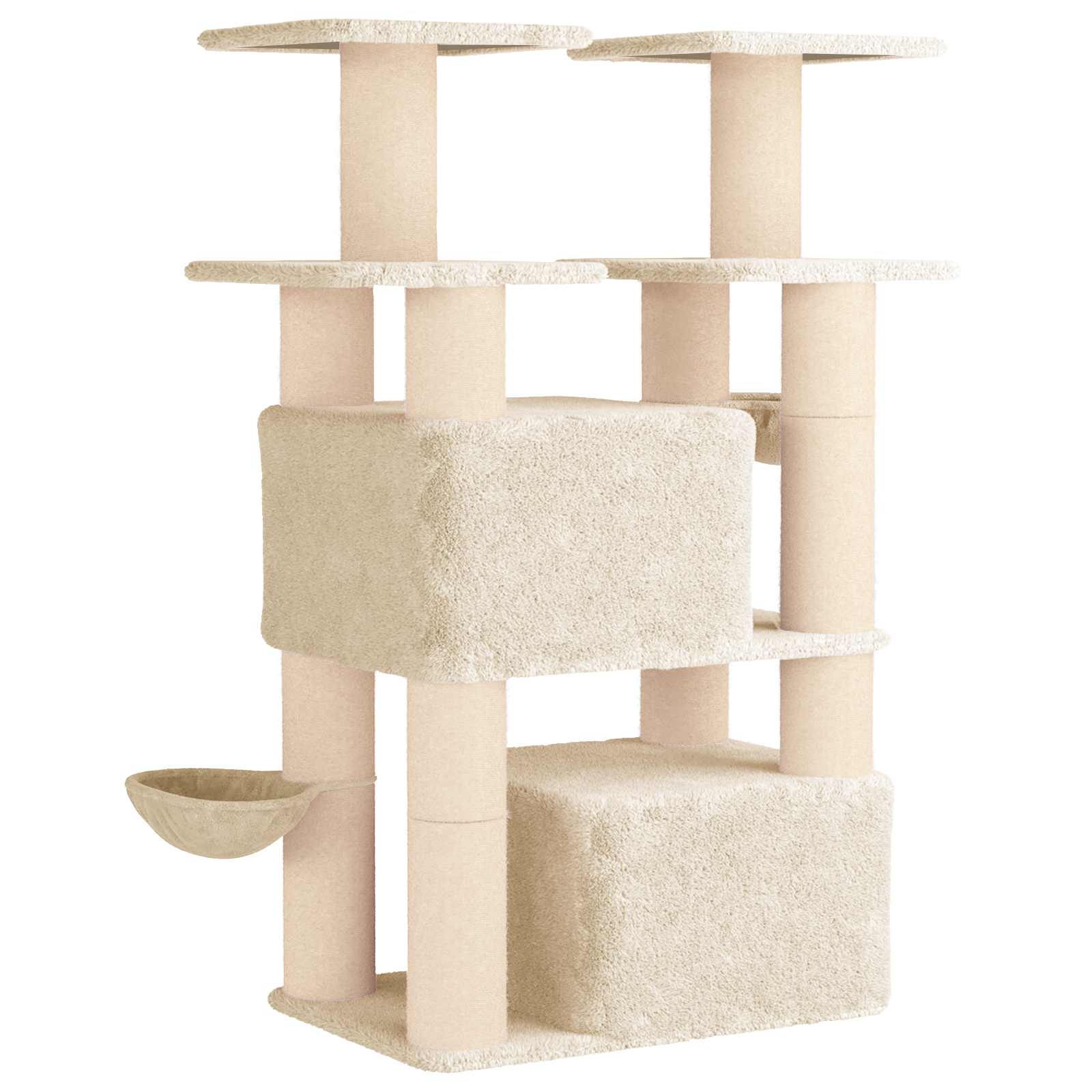 Kattenboom met sisal krabpalen 2 st Crèmekleurig 147 cm image 6