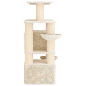 Kočičí strom se škrabacími sloupky sisal 2 ks Krémová 147 cm - obrázek 5