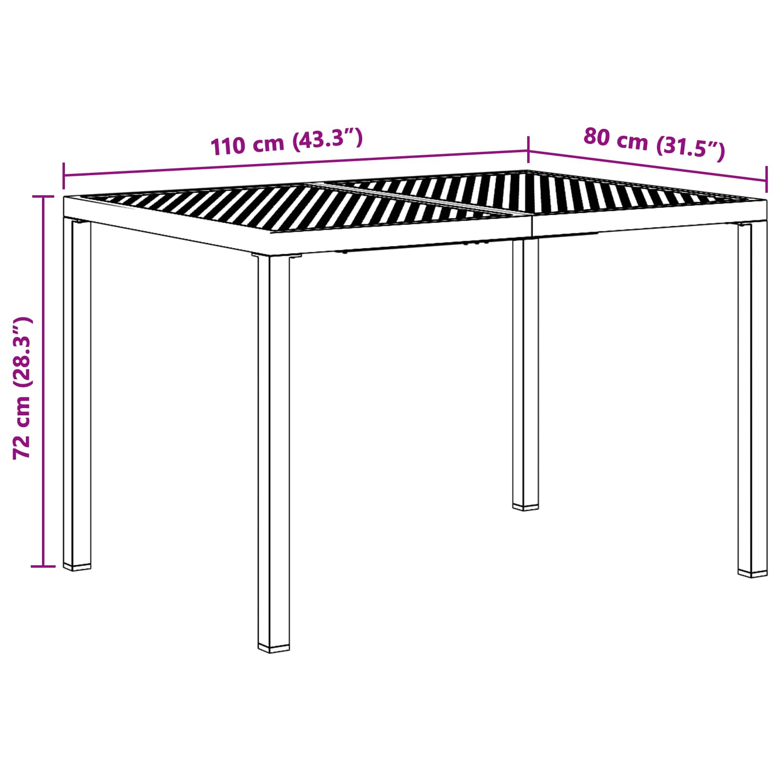Buitenmeubelset 5 st Antracietkleurig Staal - Afbeelding 8