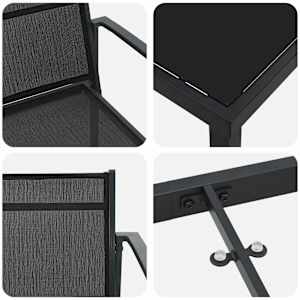 Sada venkovního nábytku 3 pcs Černá a Antracit 80 x 80 x 73 cm - obrázek 8