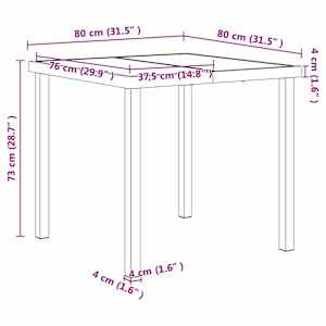 Sada venkovního nábytku 3 pcs Černá a Antracit 80 x 80 x 73 cm - obrázek 9