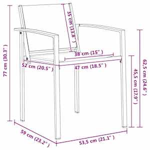 Sada venkovního nábytku 3 pcs Černá a Antracit 80 x 80 x 73 cm - obrázek 10