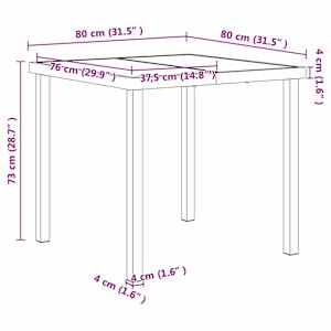 Sada venkovního nábytku 3 pcs Černá a Antracit 80 x 80 x 73 cm - obrázek 9
