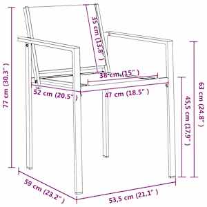 Sada venkovního nábytku 3 pcs Černá a Antracit 80 x 80 x 73 cm - obrázek 10