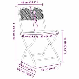 Sada venkovního nábytku 5 pcs Antracitová Železo a ocel - obrázek 9