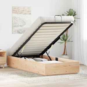 Ottomanska postelja Naravna 80 x 200 cm Masivna borovina