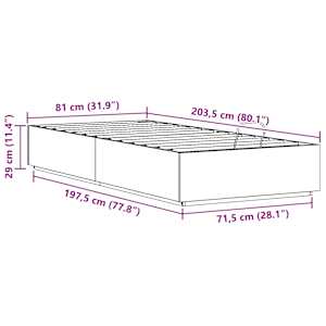 Ottoman postel Přírodní 80 x 200 cm Masivní borovice - obrázek 12
