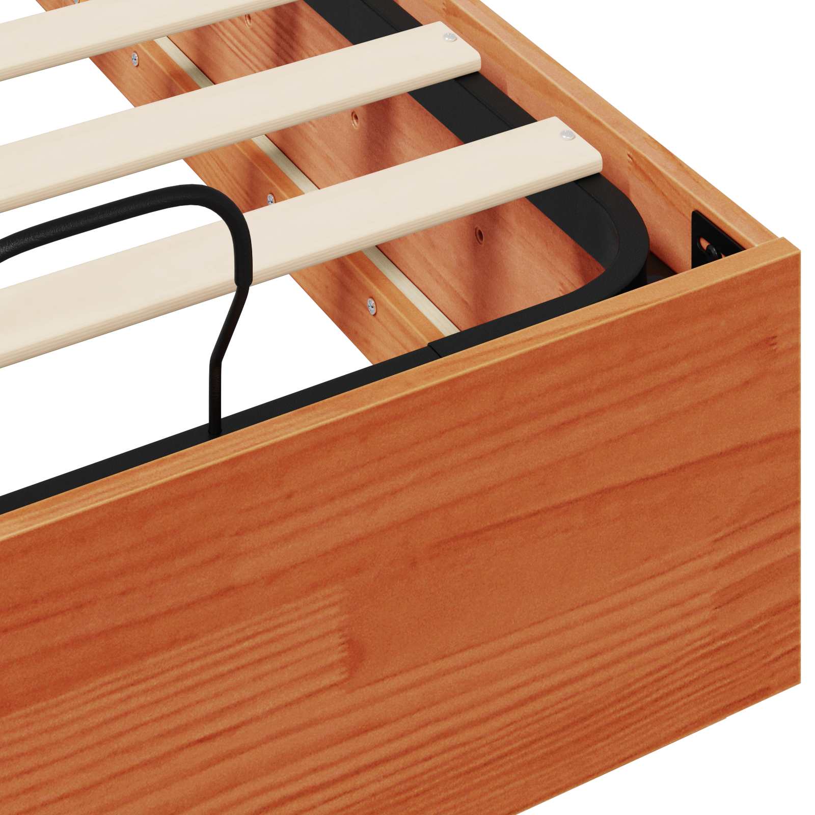 Ottoman Bedframe Waskleur Bruin 80 x 200 cm Massief grenenhout image 10