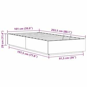 Ottoman postel Přírodní 100 x 200 cm Masivní borovice - obrázek 12