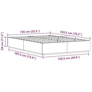 Ottoman postel Voskově Hnědá 135 x 190 cm Masivní borovice - obrázek 12